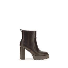 PINKO Braune Ankle Boots aus Kalbsleder Bos Taurus