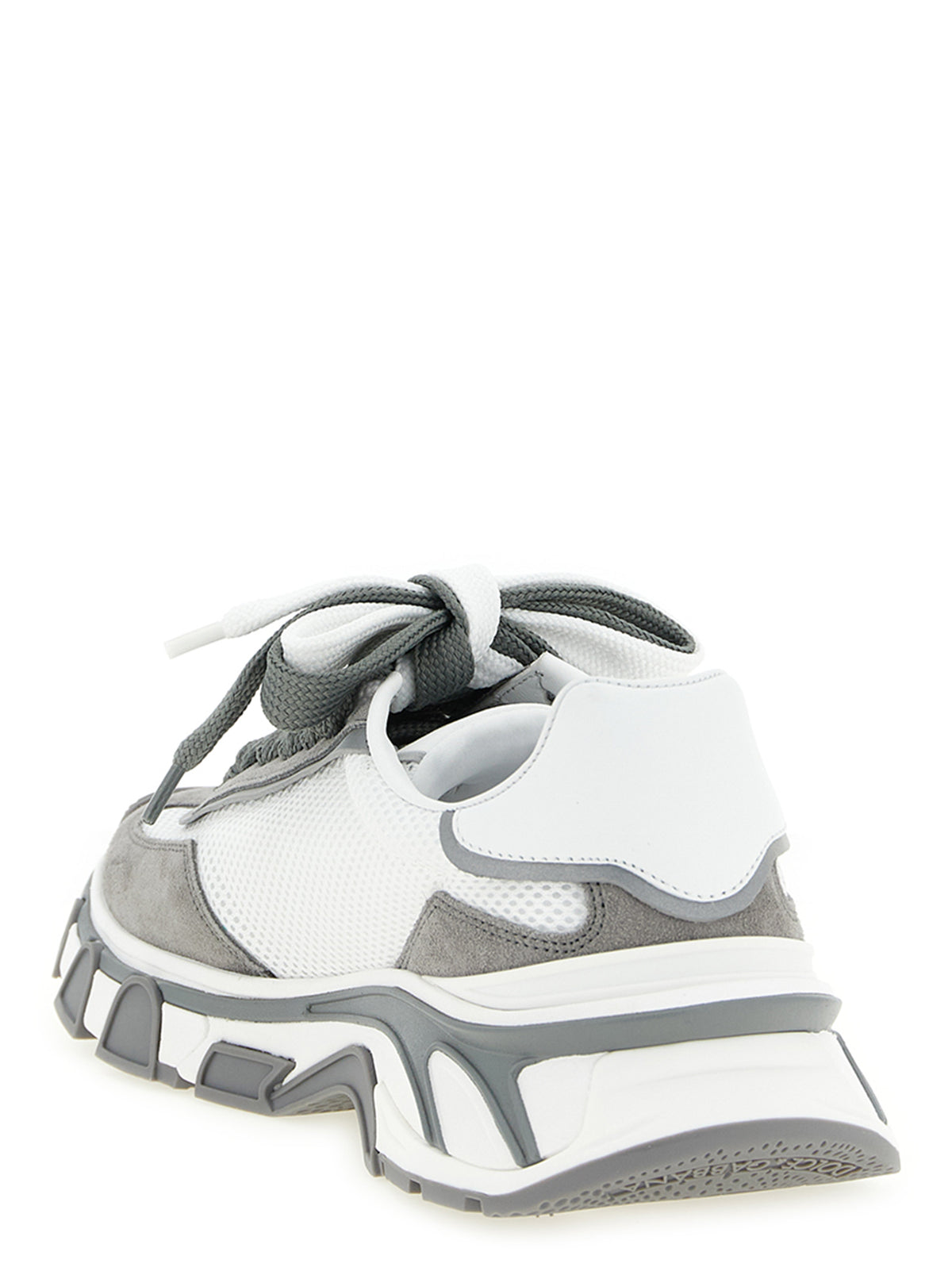 Dolce & Gabbana Graue Leder-Sneaker im Athletic-Look