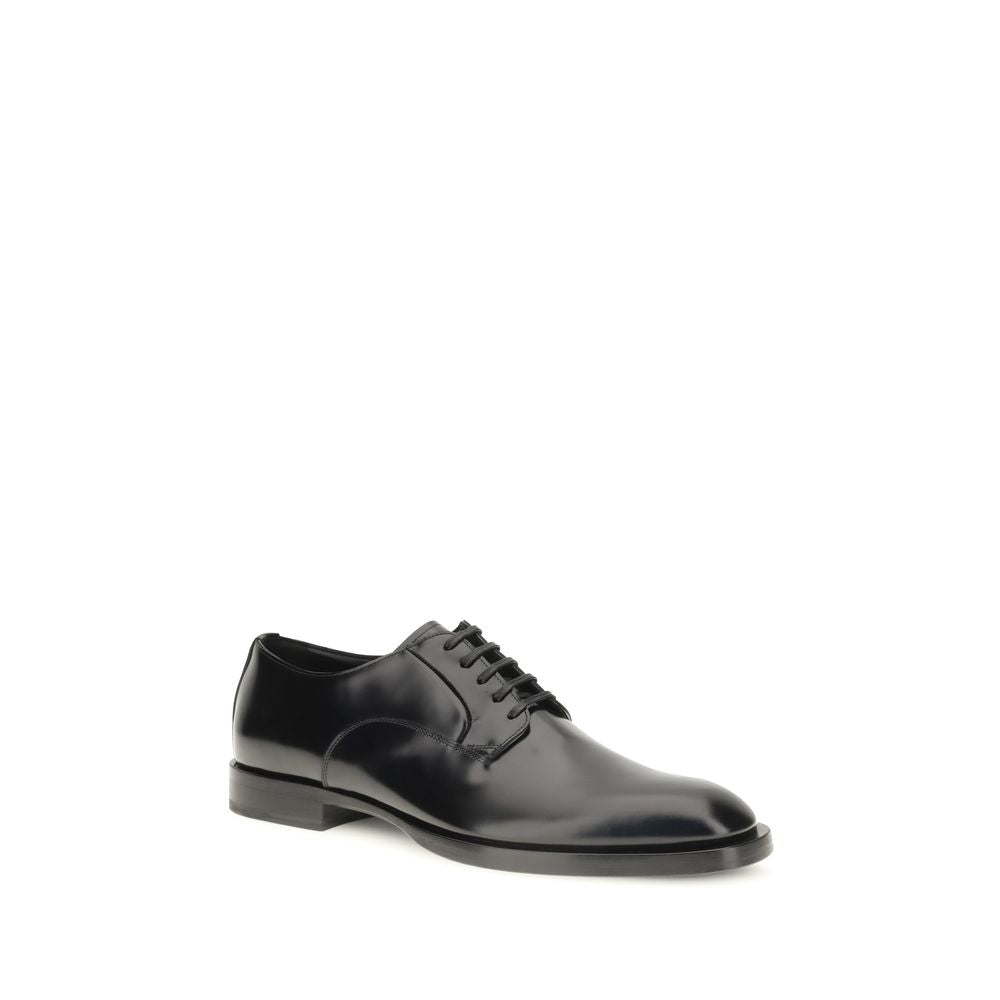 Dolce & Gabbana Schwarze Kalbsleder Bos Taurus Oxfords und Derbys