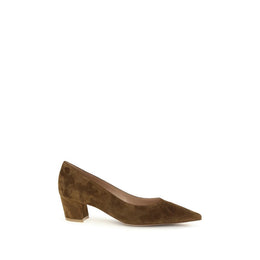Gianvito Rossi Braune Pumps aus Wildleder mit mittelhohem Absatz