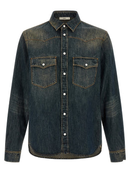 Fendi Blaue Baumwollbluse