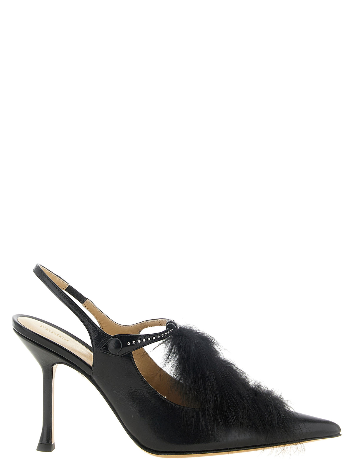 Fendi Schwarze Pumps aus Kalbsleder mit hohem Absatz