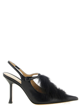Fendi Schwarze Pumps aus Kalbsleder mit hohem Absatz