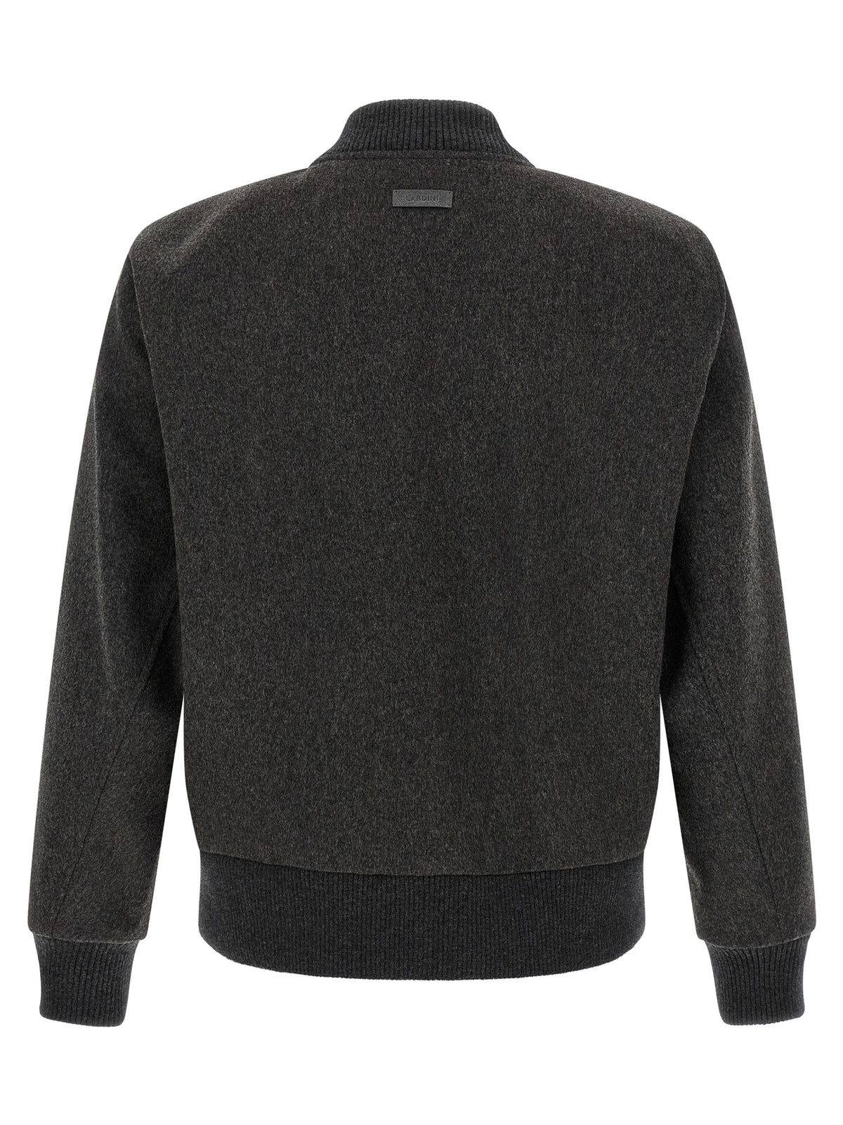 Lardini Grauer Bomber aus reiner Schurwolle