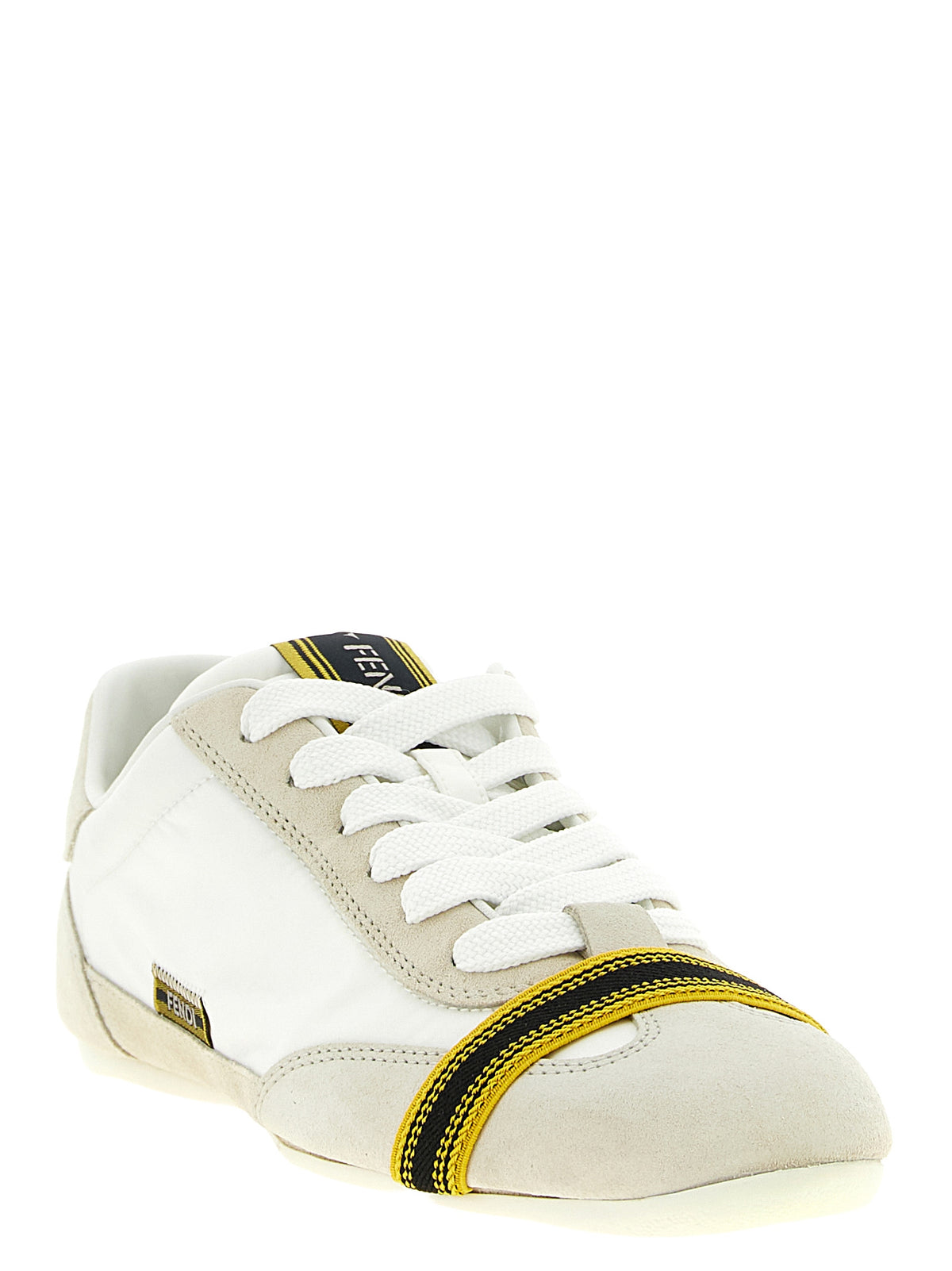 Fendi Weiße Kalbsleder-Sneaker im Athletic-Look