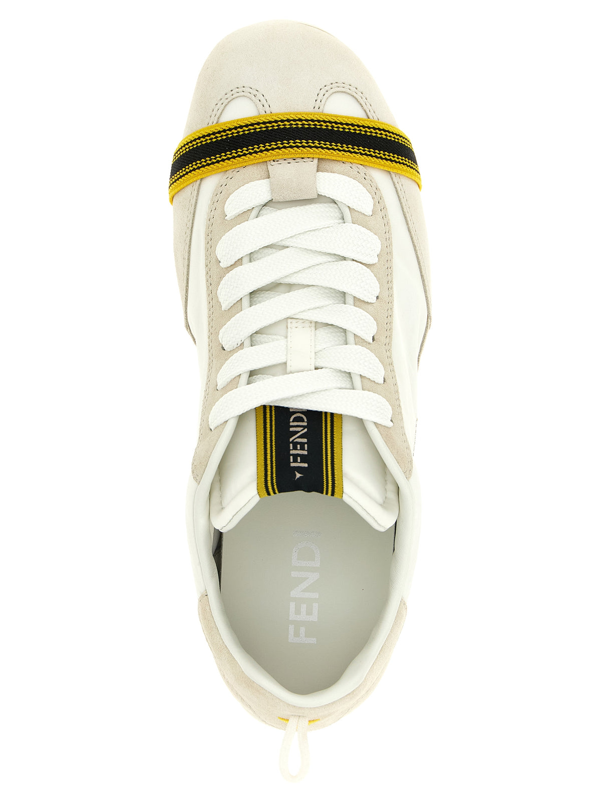 Fendi Weiße Kalbsleder-Sneaker im Athletic-Look