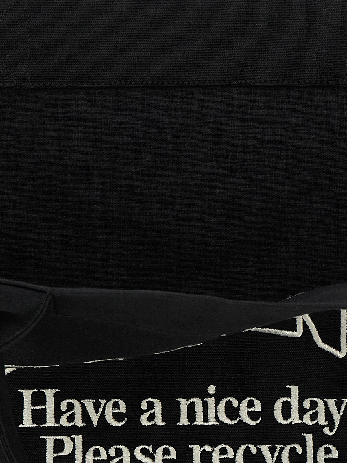 Ganni Schwarze Tote Bag aus recycelter Baumwolle