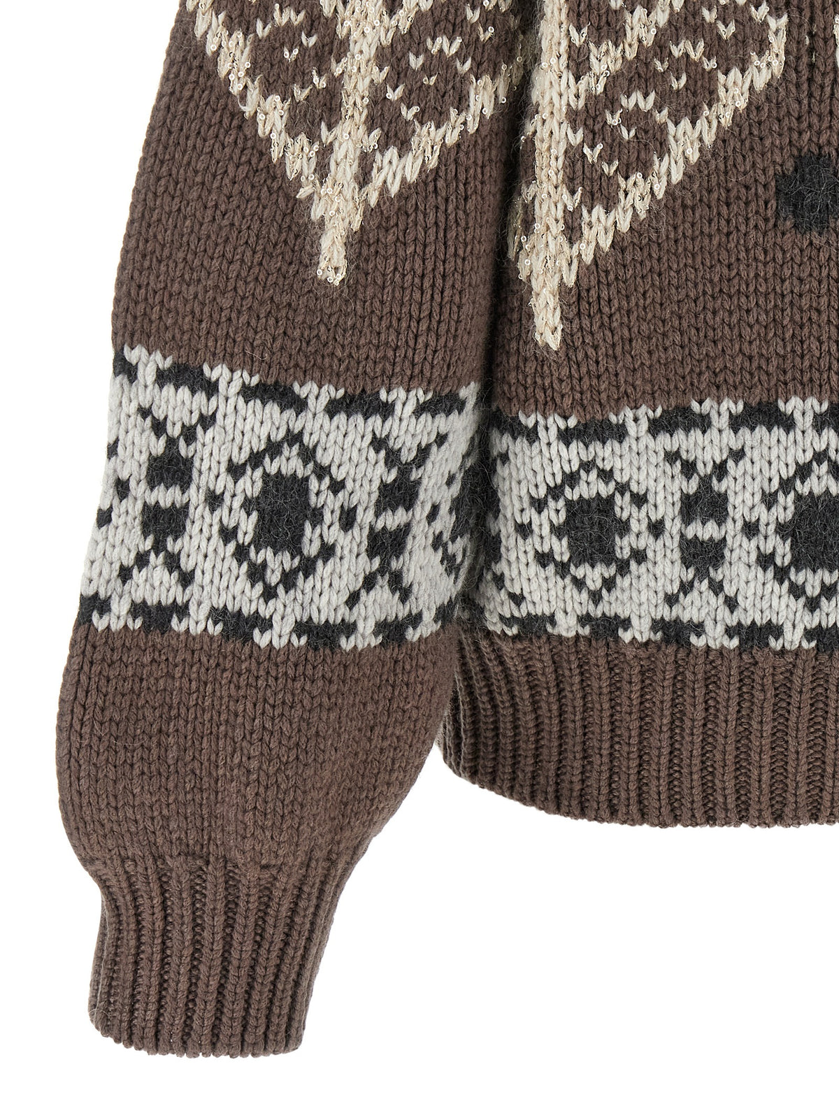 Brunello Cucinelli Brauner Kaschmir-Strickjacke