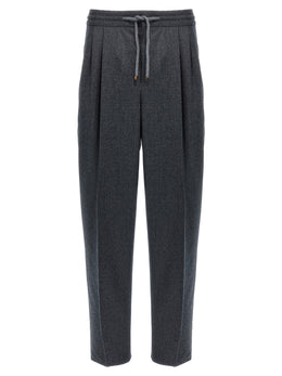 Brunello Cucinelli Graue Hose aus reiner Schurwolle