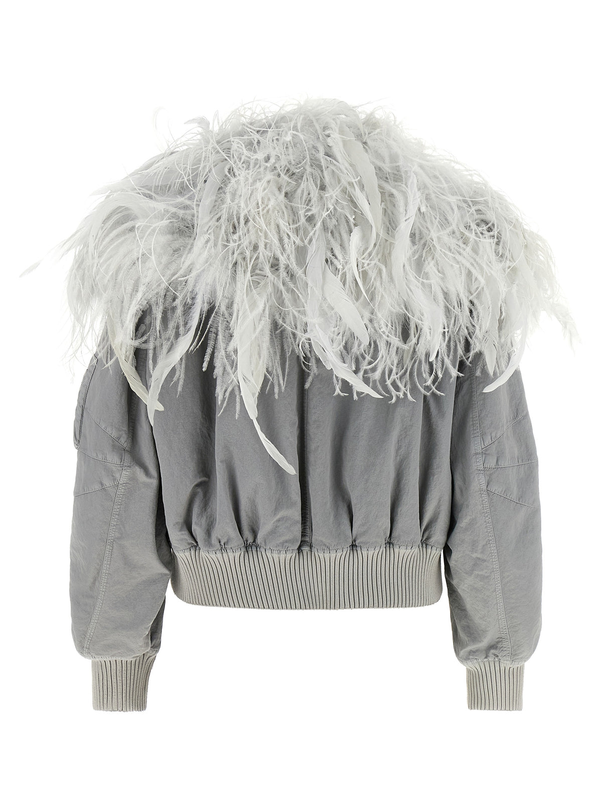 The Attico Grauer Bomber aus Polyamid