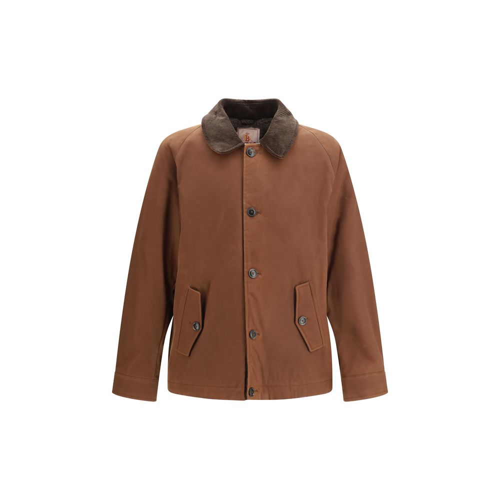 Baracuta Braune Baumwolljacke in voller Länge