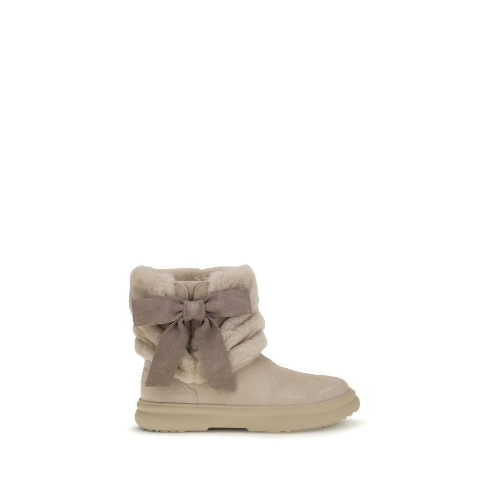 UGG Beige Wildleder-Stiefeletten