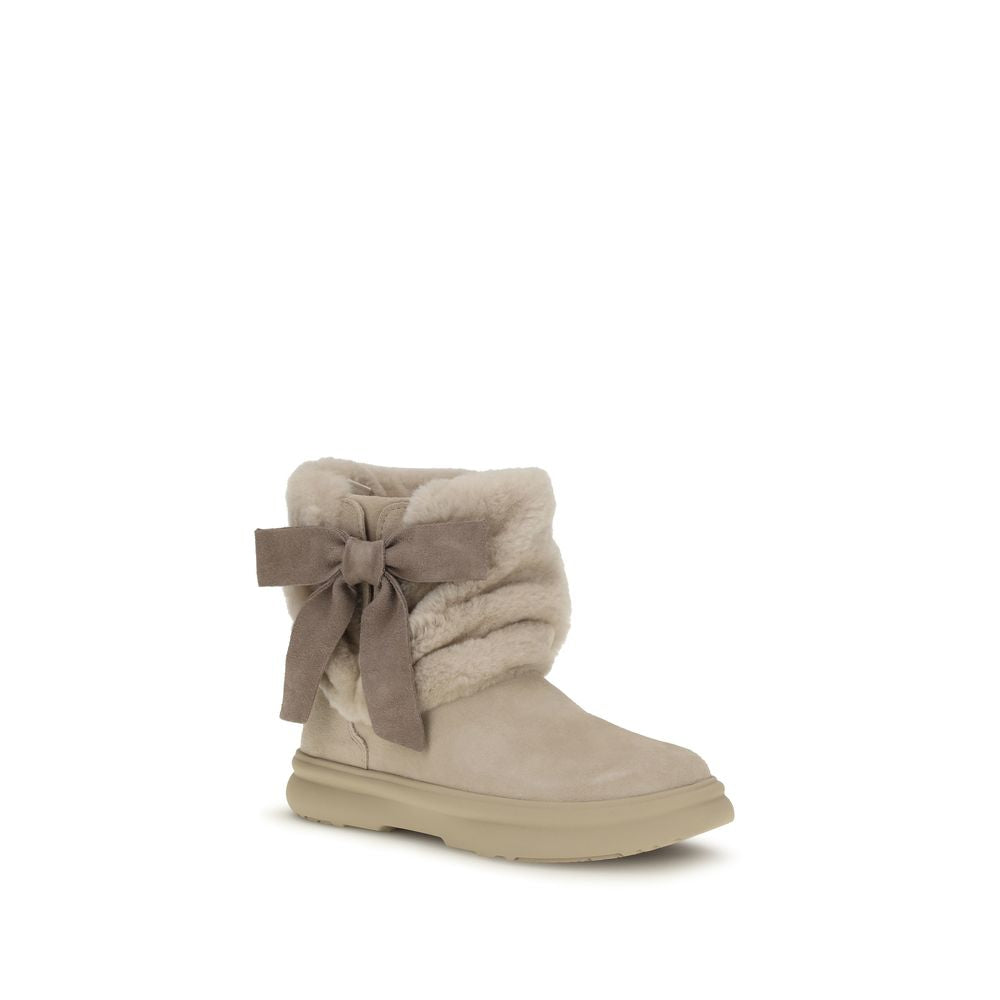 UGG Beige Wildleder-Stiefeletten