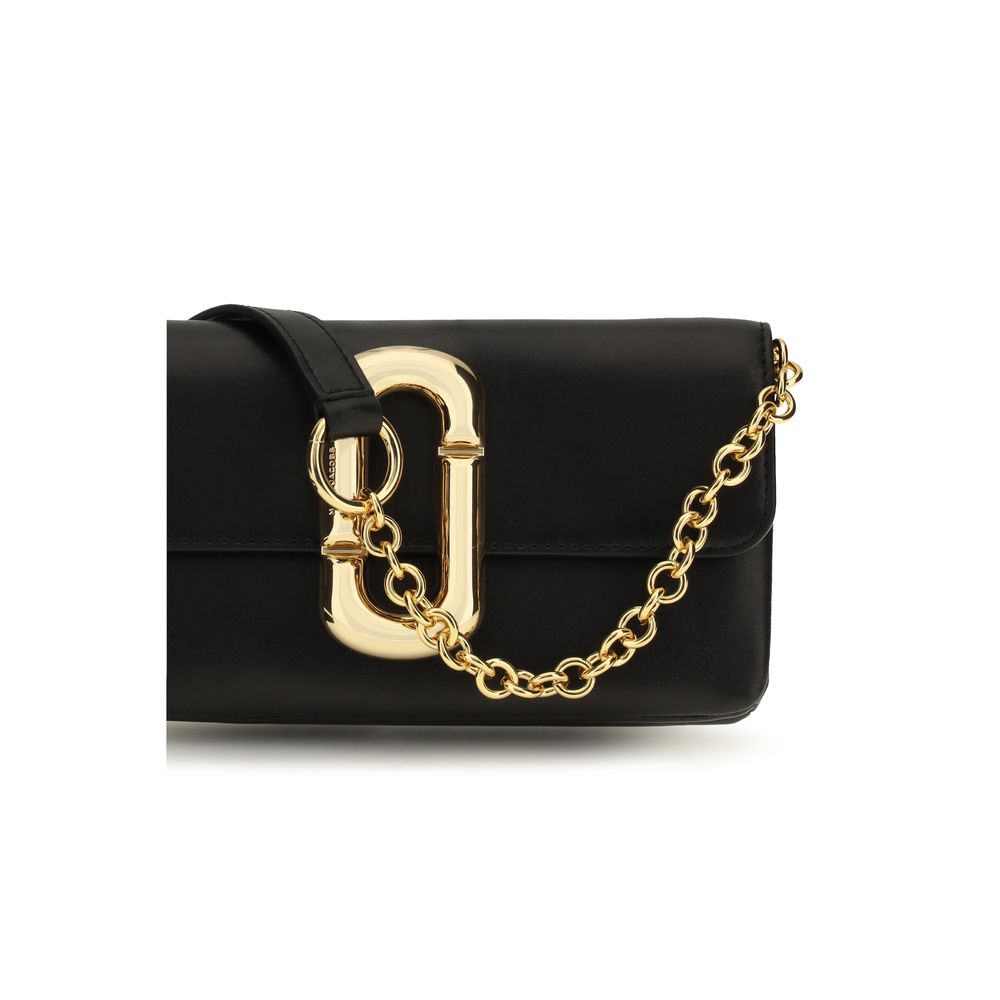 Marc Jacobs Schwarze Bos Taurus Kalbsleder Schultertasche