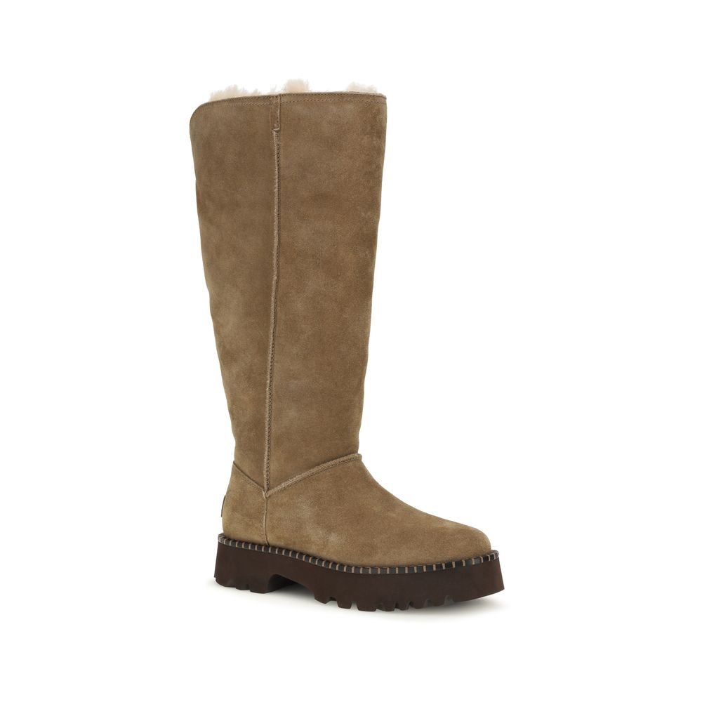 UGG Beige Wildleder-Stiefel
