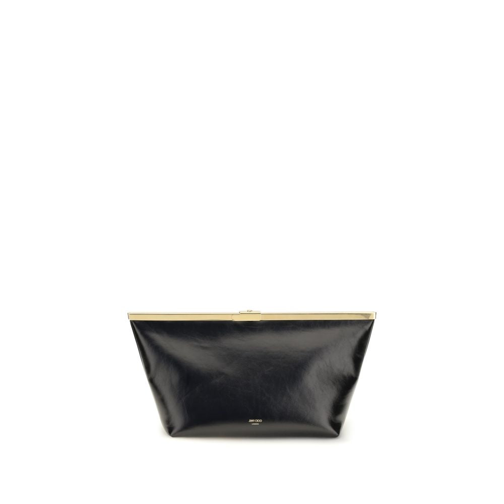 Jimmy Choo Schwarze Bos Taurus Kalbsleder Clutch