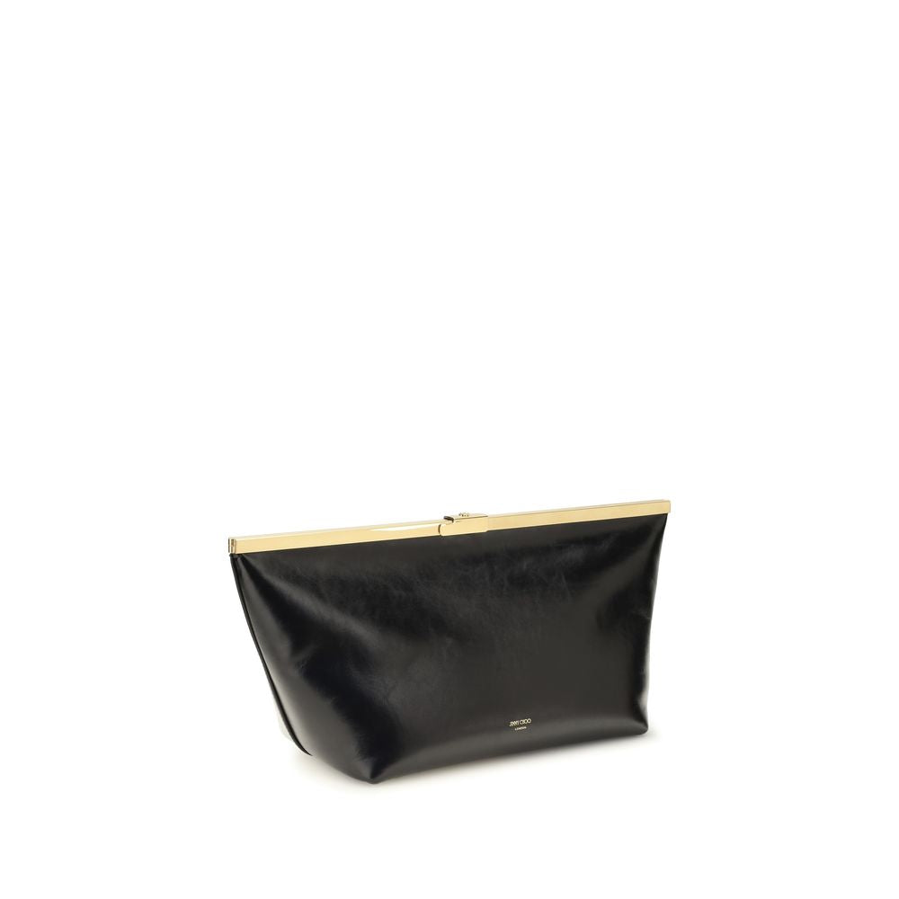 Jimmy Choo Schwarze Bos Taurus Kalbsleder Clutch