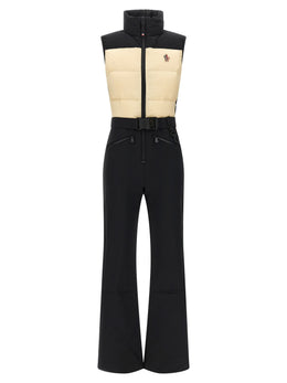 Moncler Grenoble Zweifarbiger Jumpsuit aus Polyamid