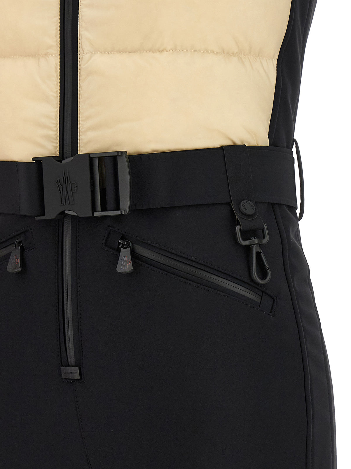 Moncler Grenoble Zweifarbiger Jumpsuit aus Polyamid