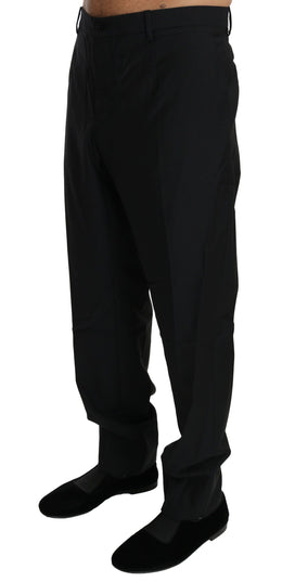 Dolce & Gabbana Schwarzes Kleid Formale Hose Männer Wolle Hose