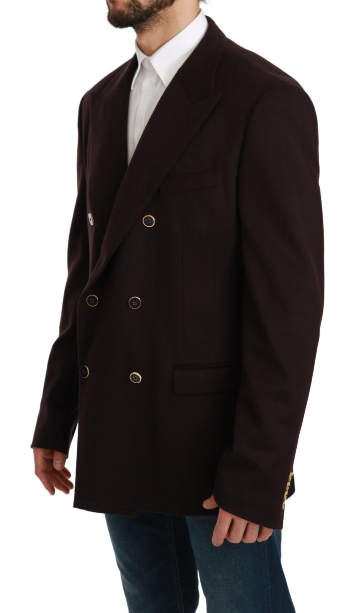 Dolce & Gabbana Bordeauxfarbener Kaschmirmantel TAORMINA Blazer