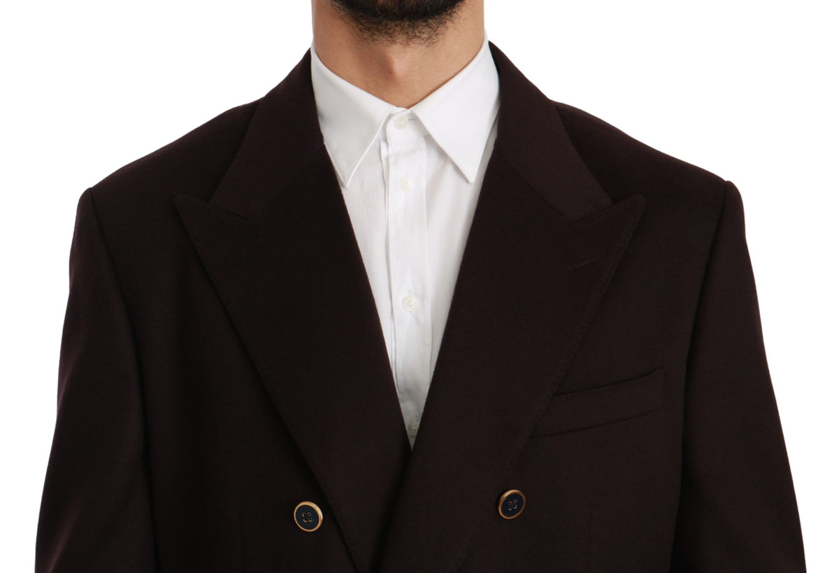 Dolce & Gabbana Bordeauxfarbener Kaschmirmantel TAORMINA Blazer