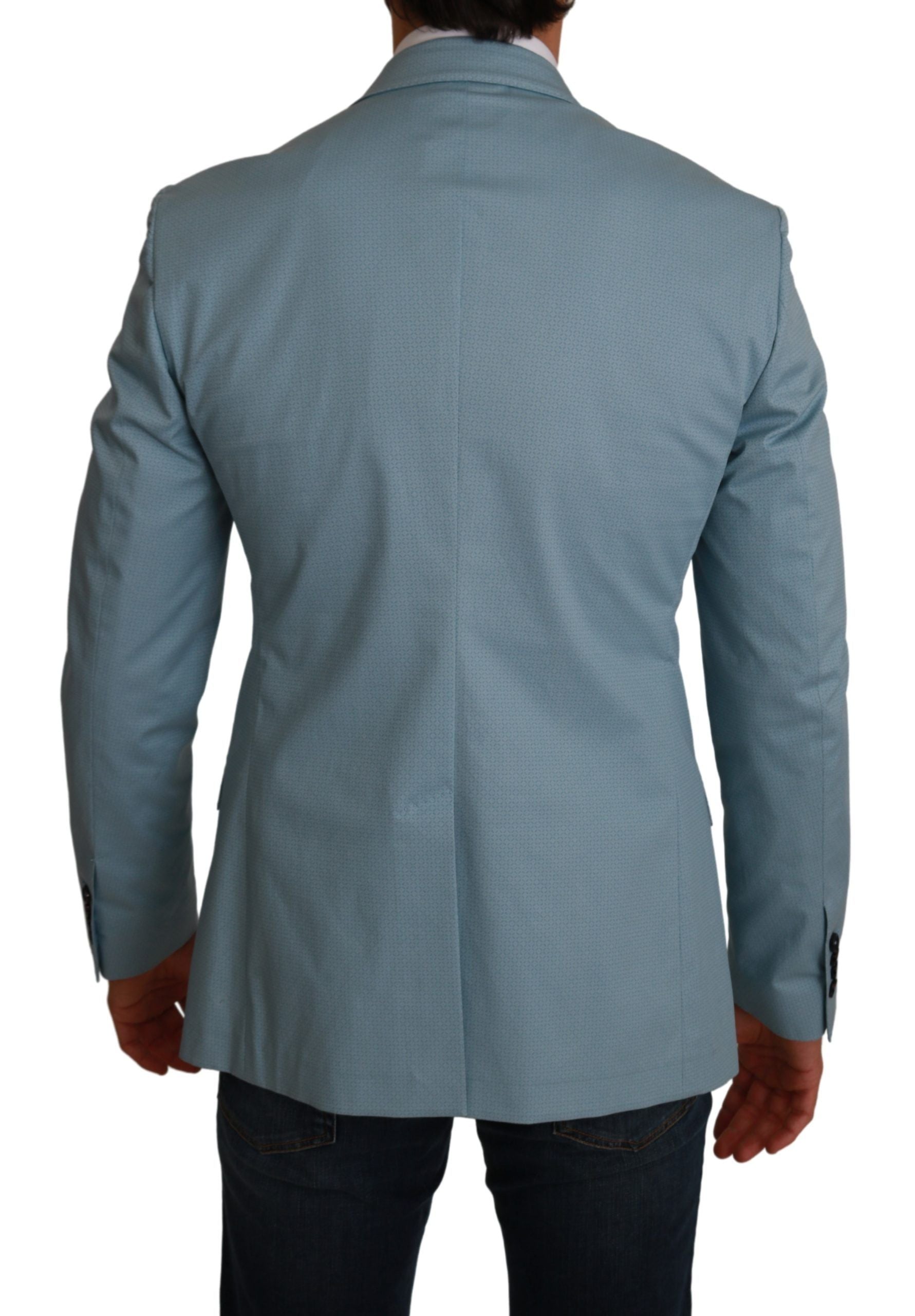 Dolce & Gabbana Blauer Slim Fit Mantel Jacke MARTINI Blazer