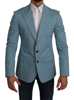 Dolce & Gabbana Blauer Slim Fit Mantel Jacke MARTINI Blazer