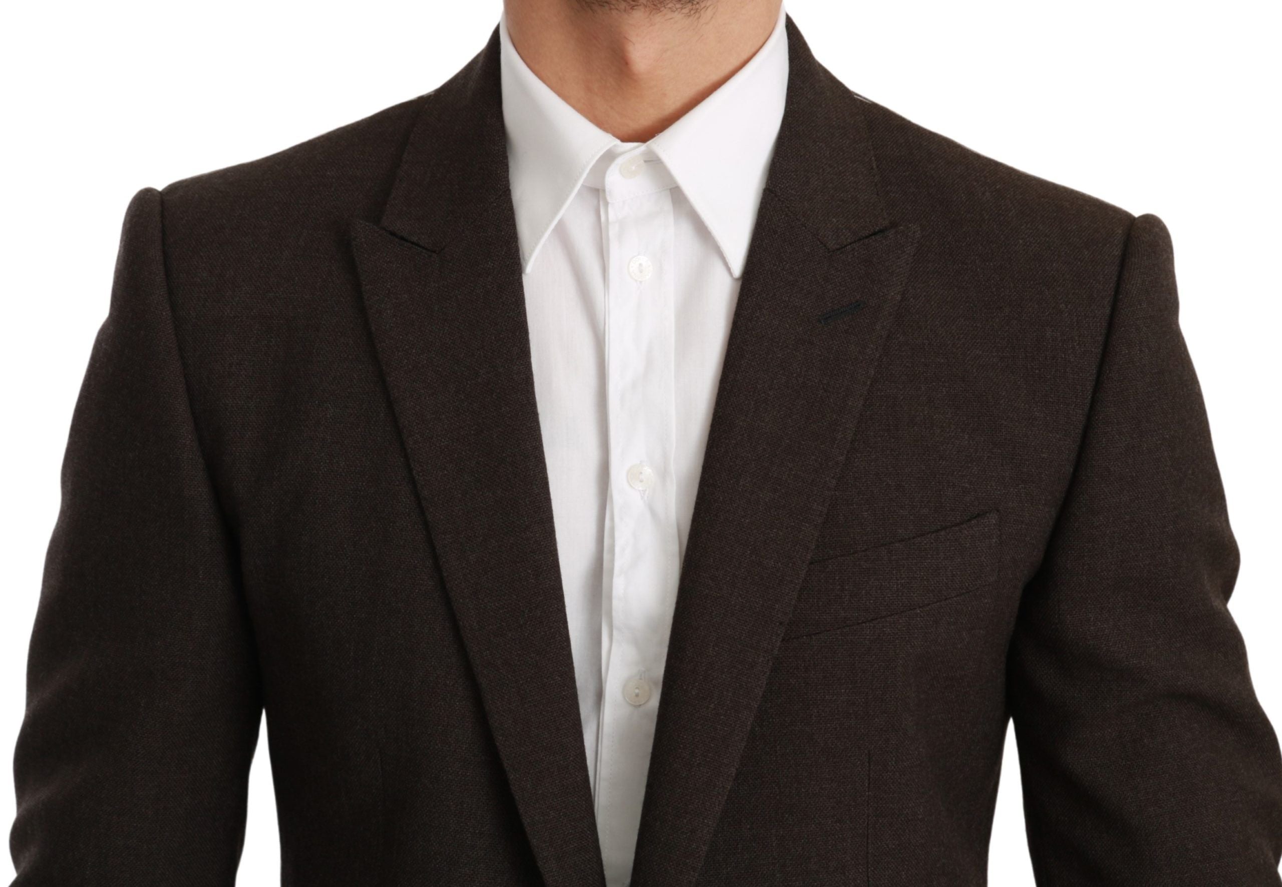 Dolce & Gabbana Brauner Slim Fit Mantel Jacke MARTINI Blazer