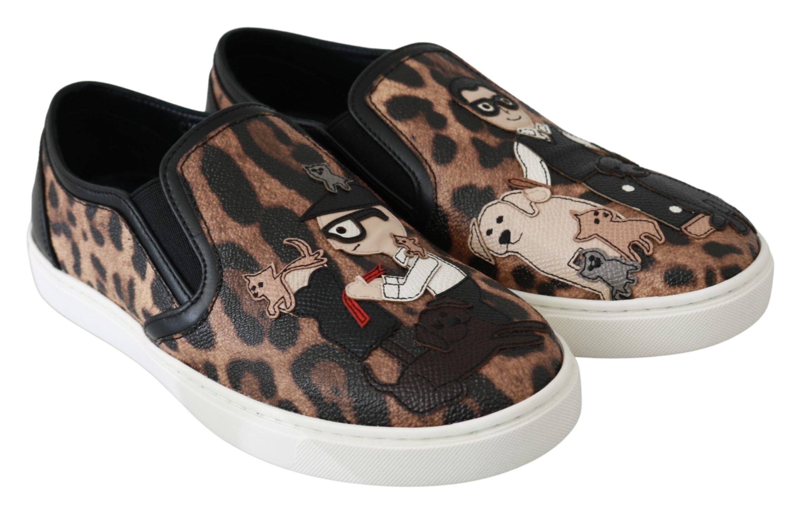 Dolce & Gabbana Leder Leopard #dgfamily Loafers Schuhe