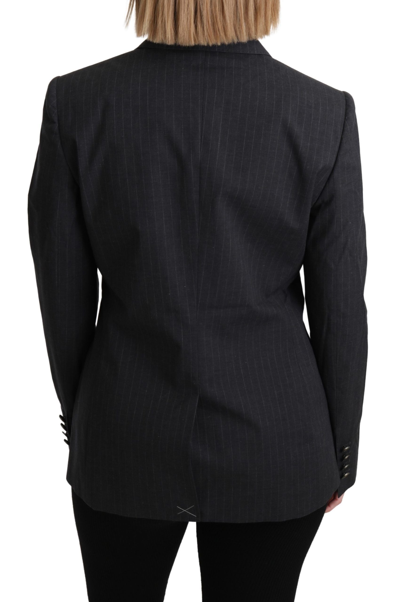 Dolce & Gabbana Grauer einreihiger Blazer Baumwolljacke