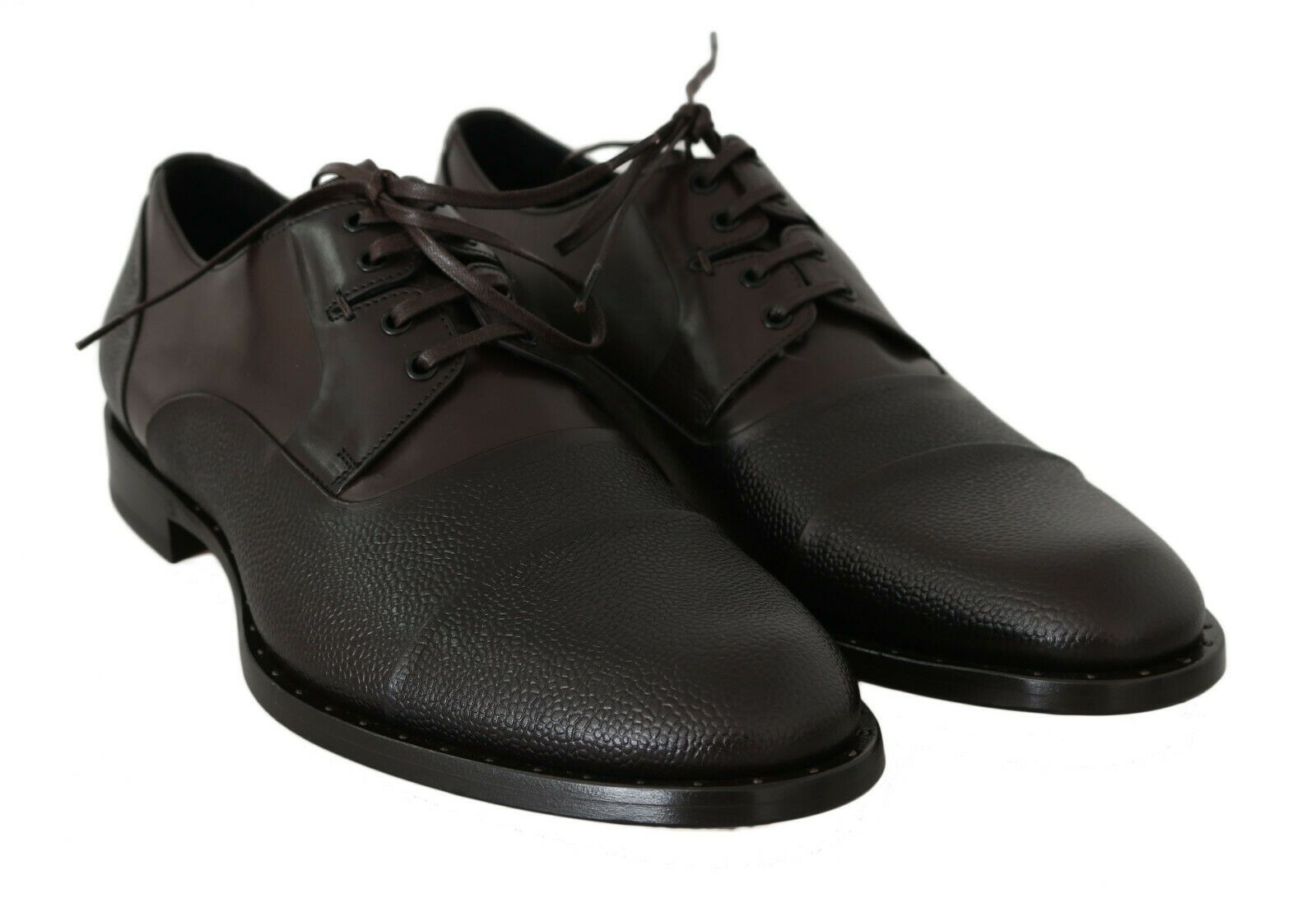 Dolce & Gabbana Braun Leder Laceups Kleid Herrenschuhe