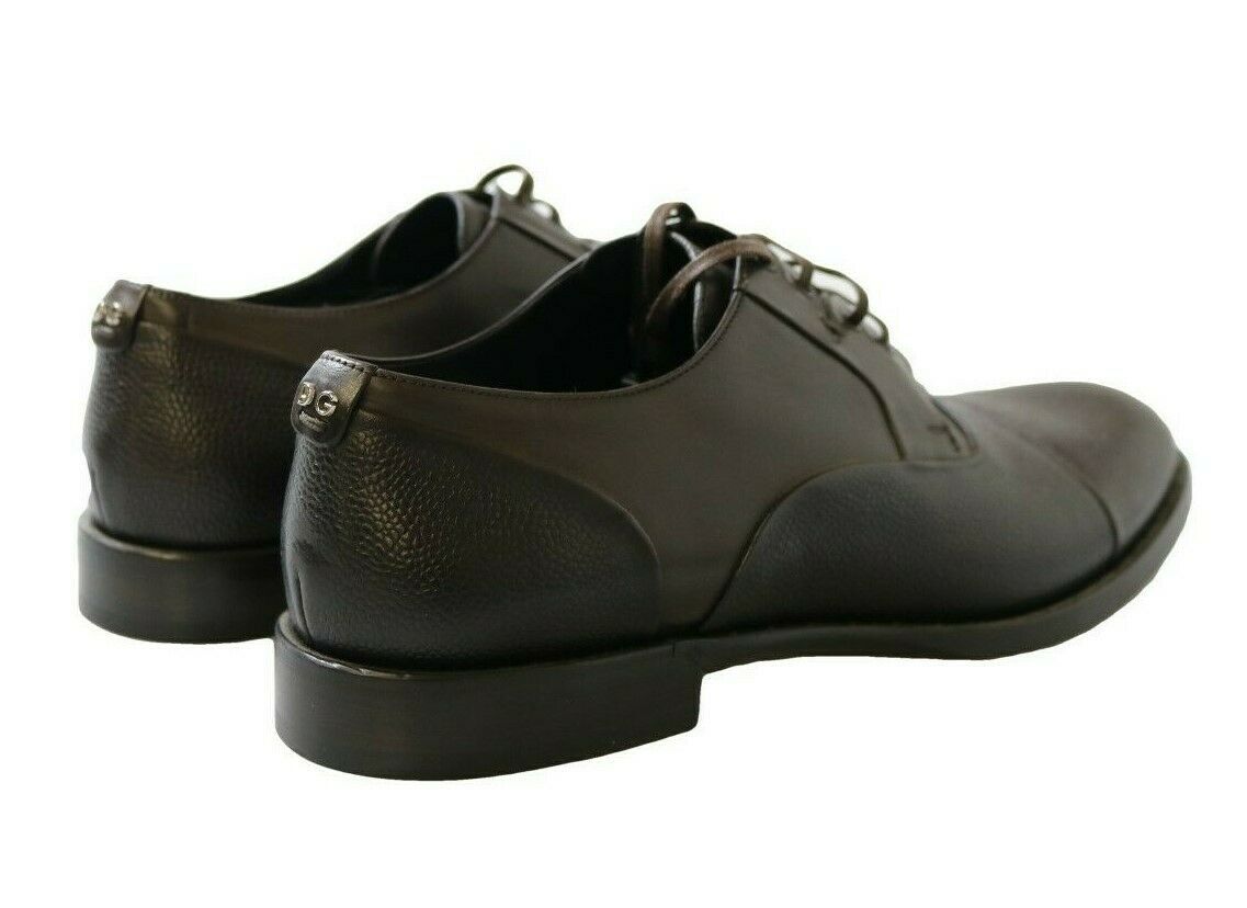 Dolce & Gabbana Braun Leder Laceups Kleid Herrenschuhe