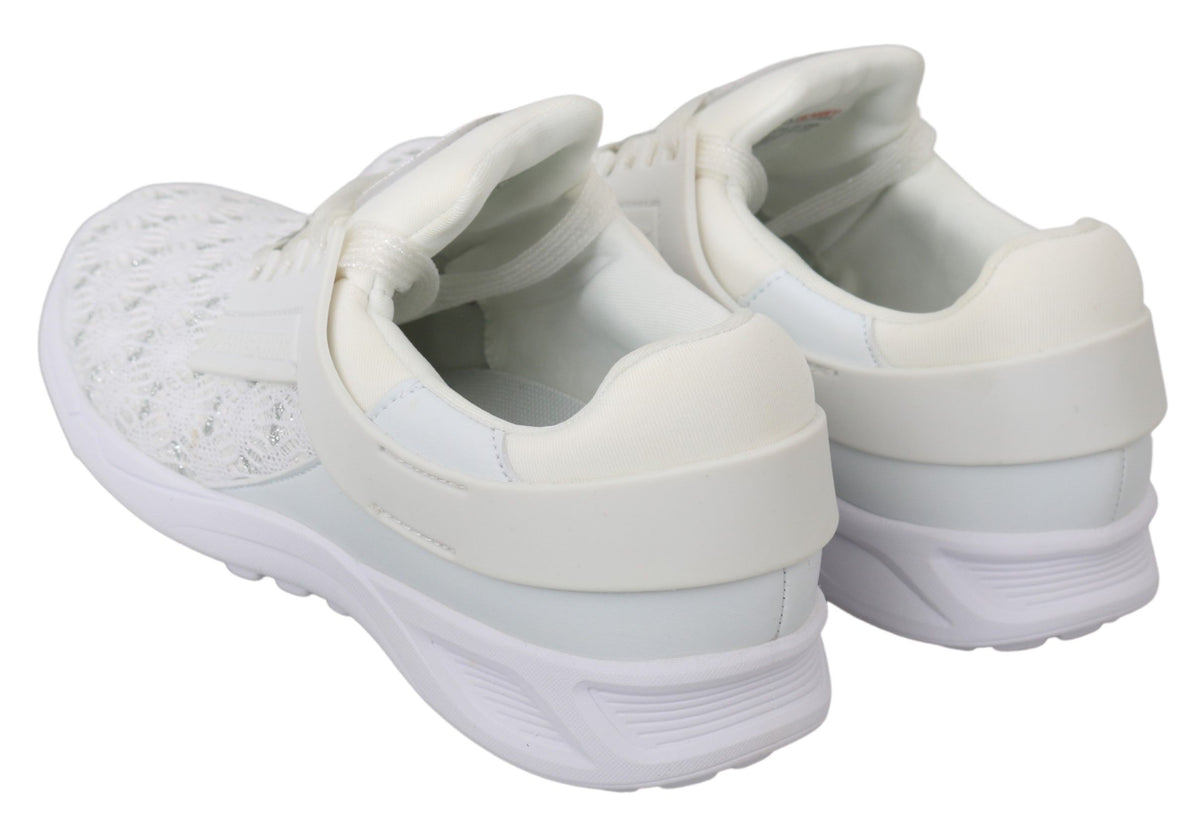 Philipp Plein Weiß Polyester Freizeitschuhe Schuhe
