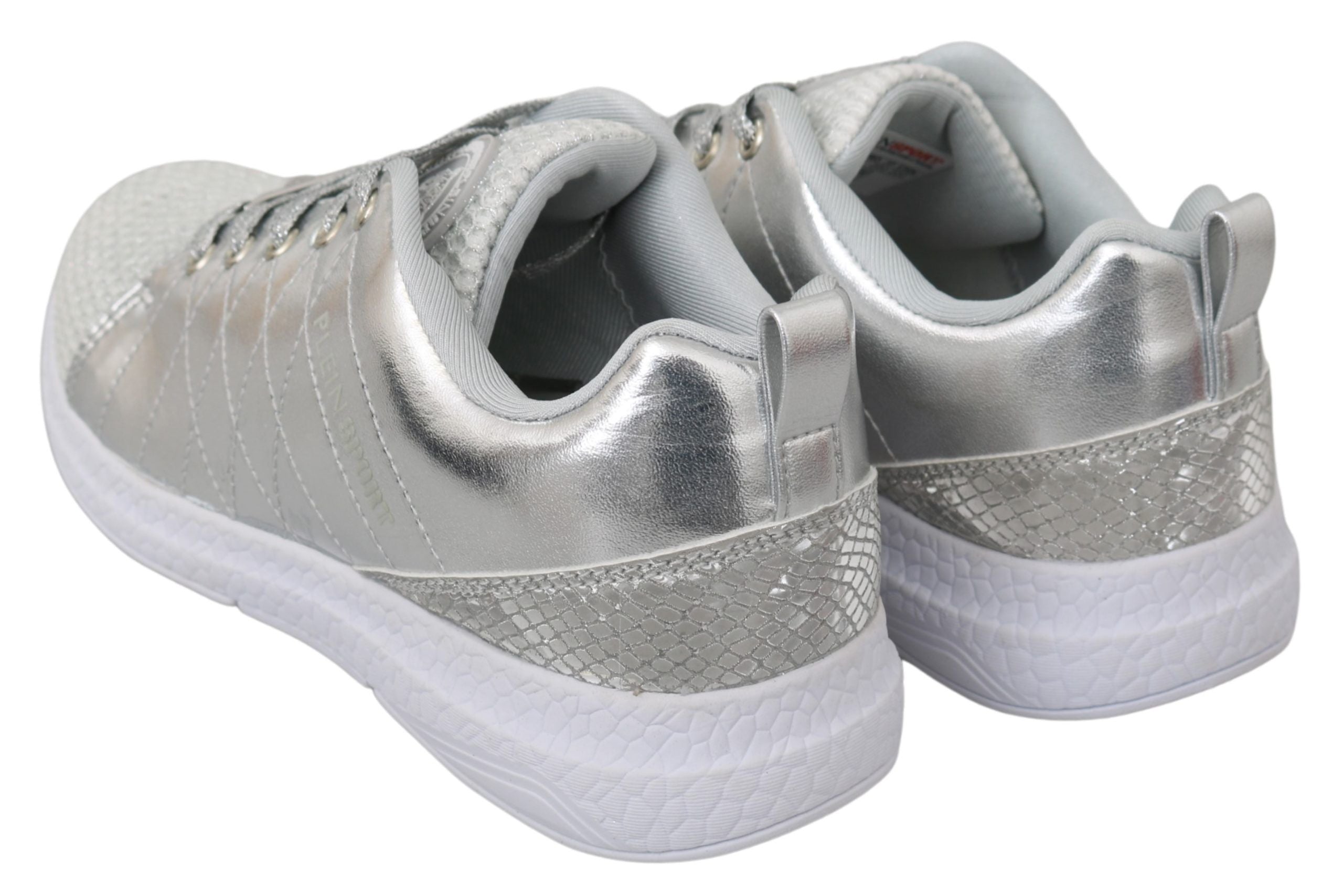 Philipp Plein Gisella Silber Polyester Turnschuhe Schuhe