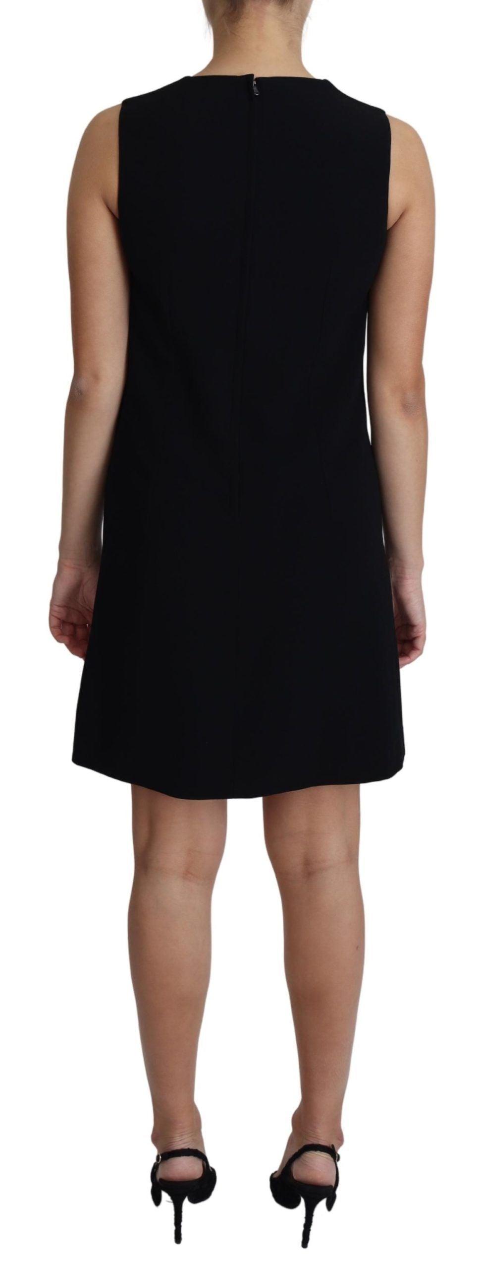 Dolce & Gabbana Schwarzes Viskose-Stretch-Minikleid in A-Linie
