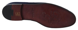 Dolce & Gabbana Blau Wildleder Kaiman Loafers Hausschuhe Schuhe