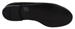 Dolce & Gabbana Grüner Samt Slip On Herren Loafers Schuhe