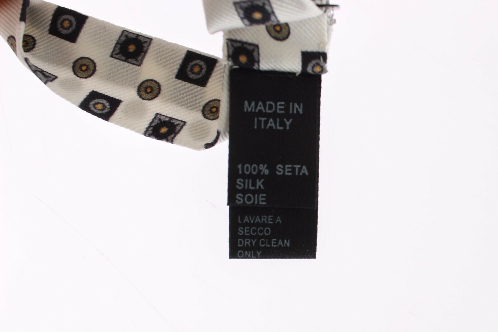 Dolce & Gabbana Weiße Seidenfliege Leder Herrengürtel Geschenkbox