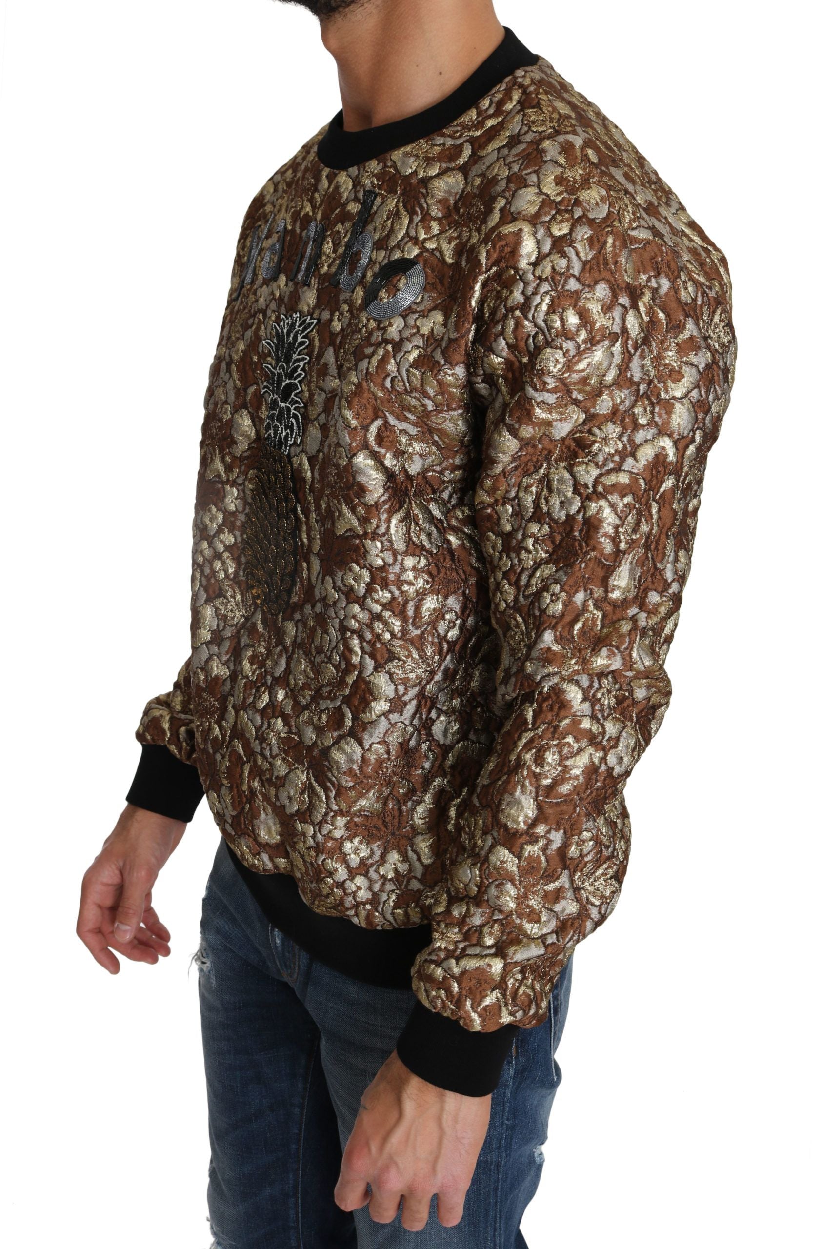 Dolce & Gabbana Multicolor MAMBO Jacquard-Ananas-Pullover