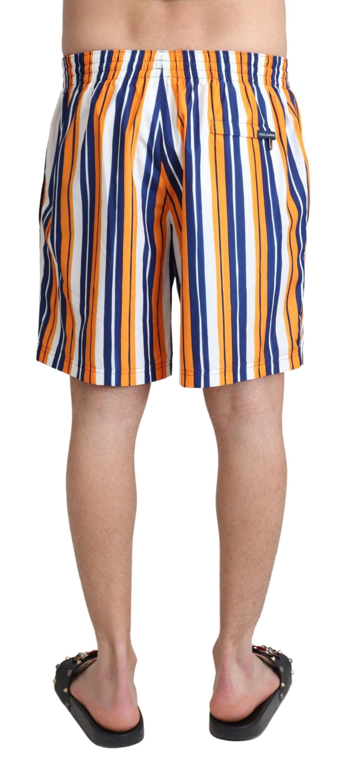 Dolce & Gabbana Mehrfarbig gestreifte Beachwear Badeshorts