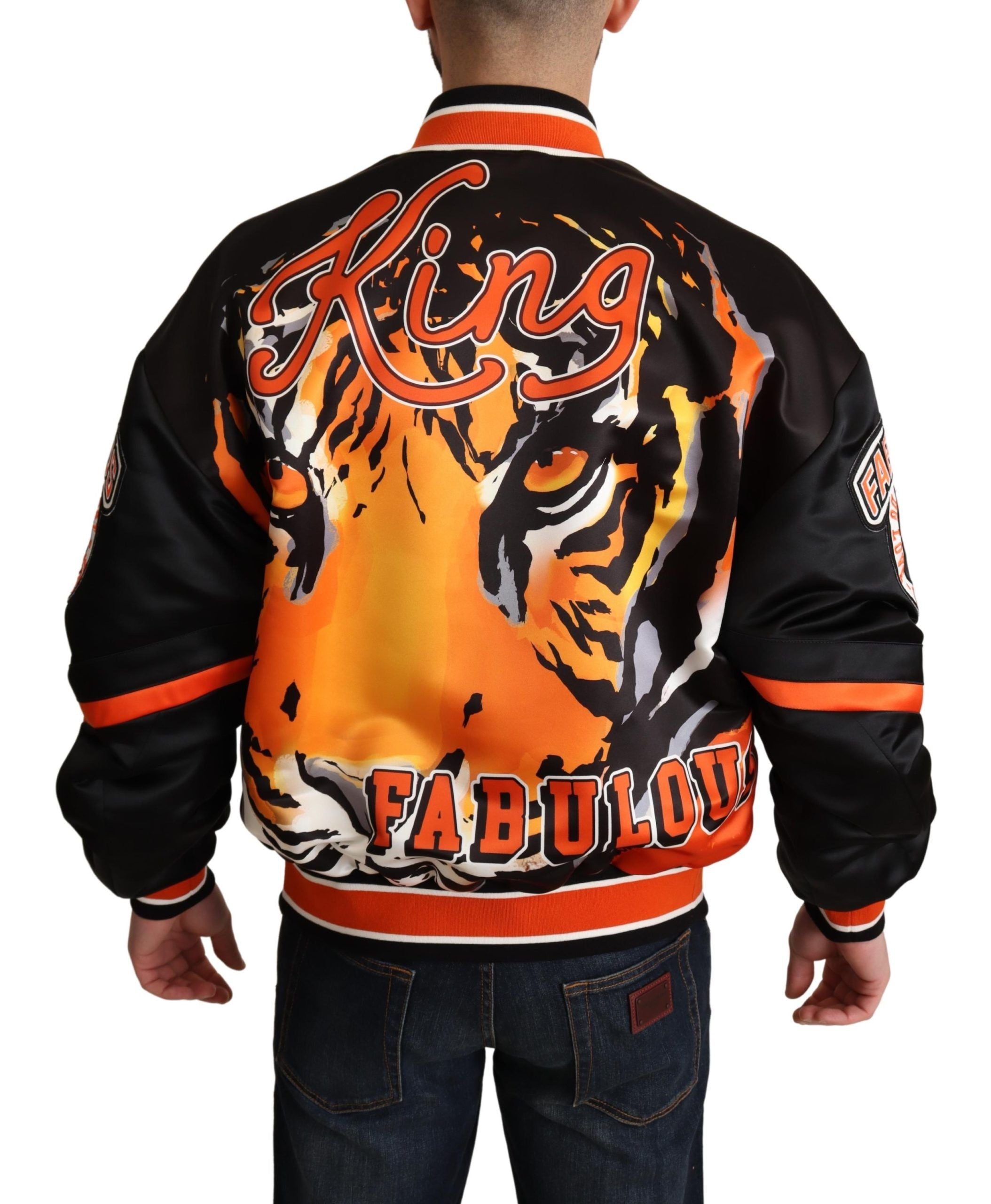 Dolce & Gabbana Multicolor Bomber King Logo #DGMILLENNIALS Jacke