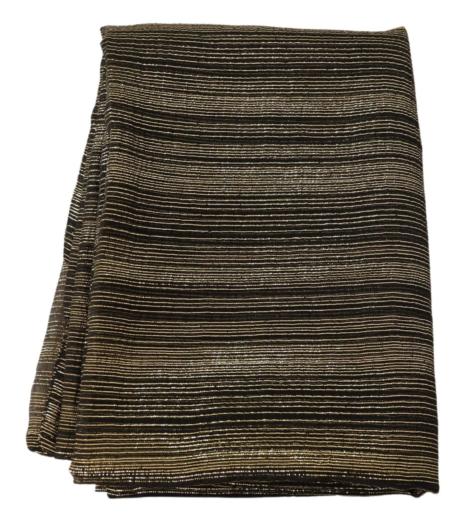 Dolce & Gabbana Metallic Gold Seiden-Stretch-Schal Wickelschal