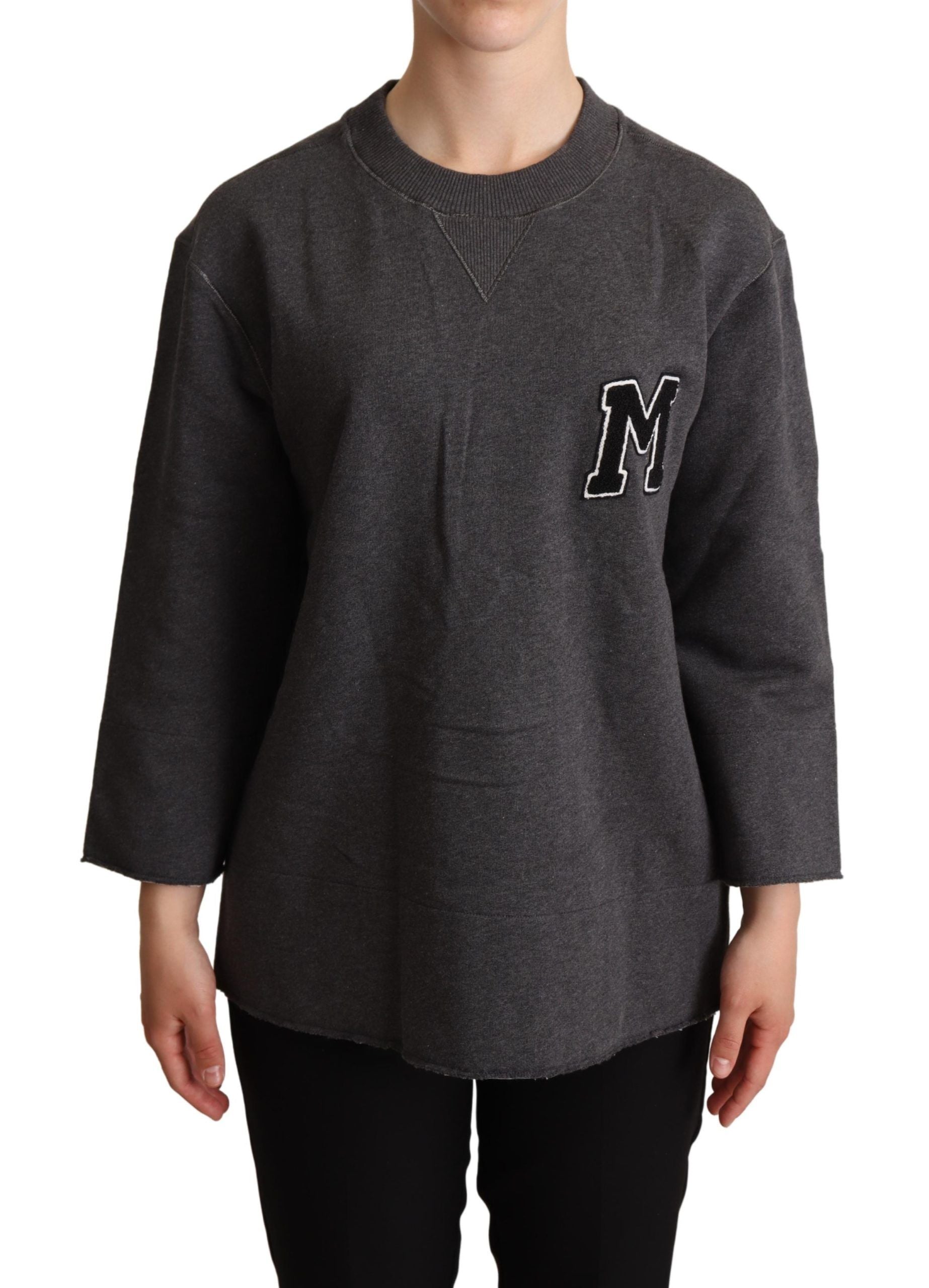 Dolce & Gabbana Grauer bestickter Pullover für Frauen