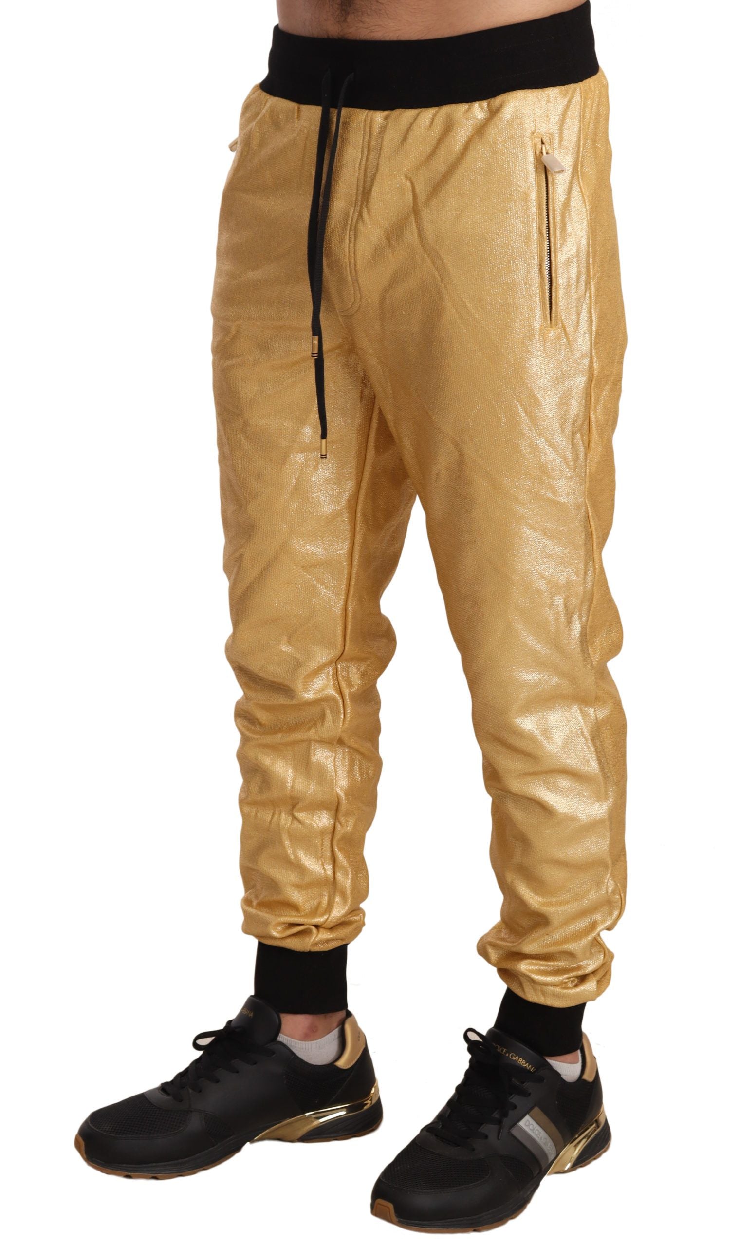 Dolce & Gabbana Goldschwein des Jahres Baumwollhosen Hose