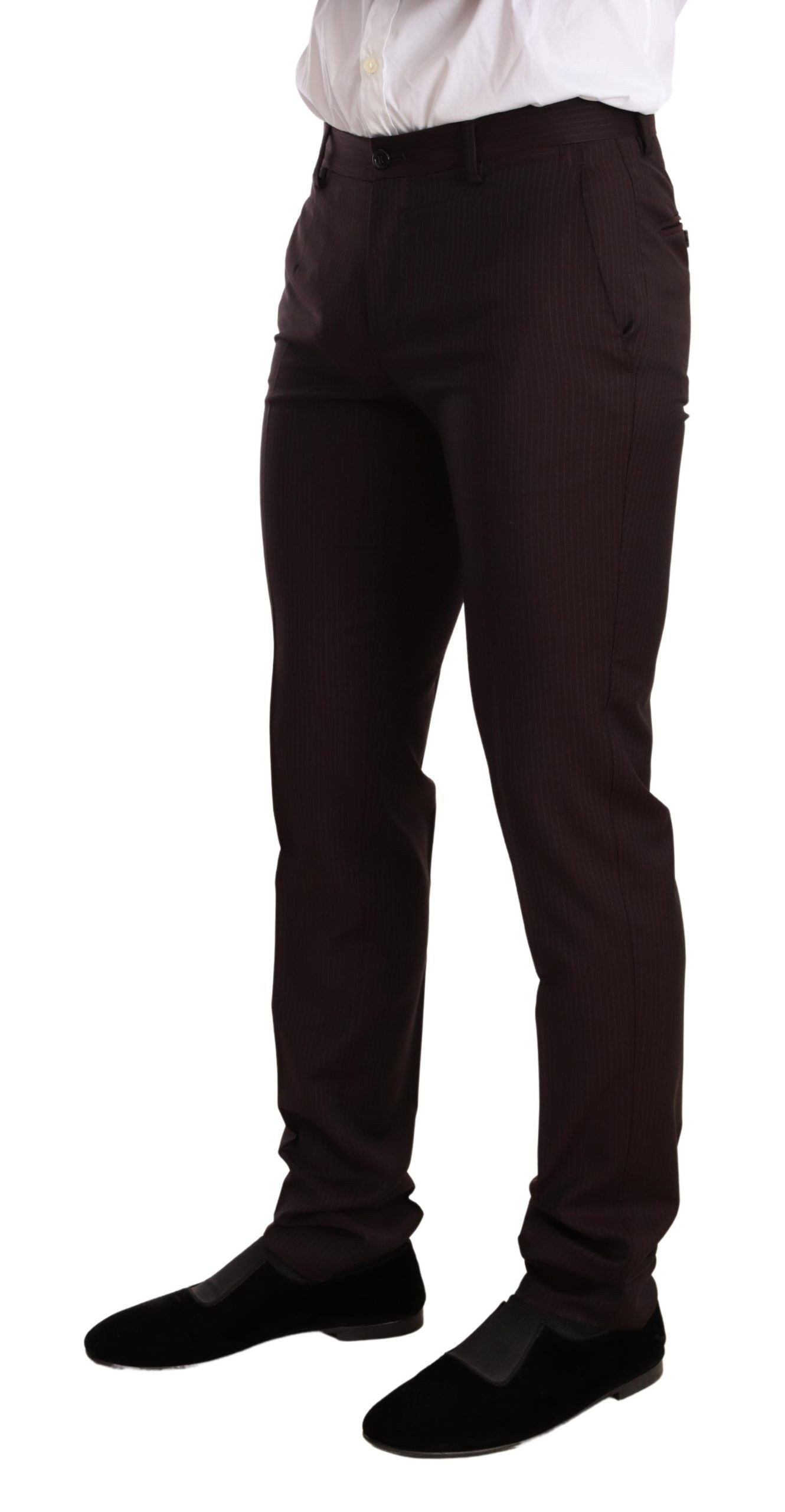 Dolce & Gabbana Bordeauxfarbener MARTINI Slim Fit Anzug aus Wolle