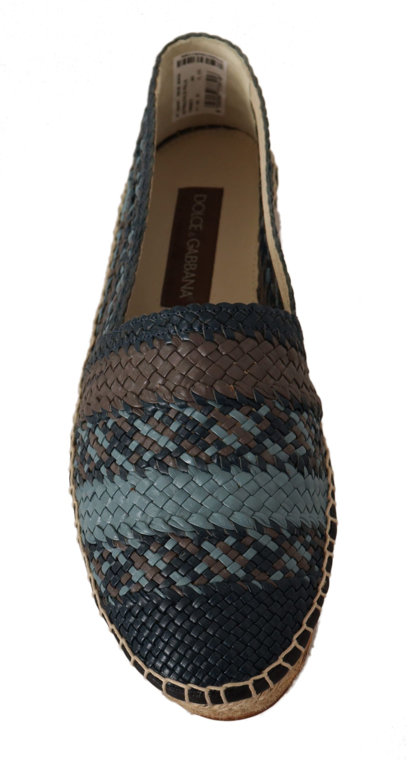 Dolce & Gabbana Blaue Grau Buffalo Espadrilles zum Hineinschlüpfen