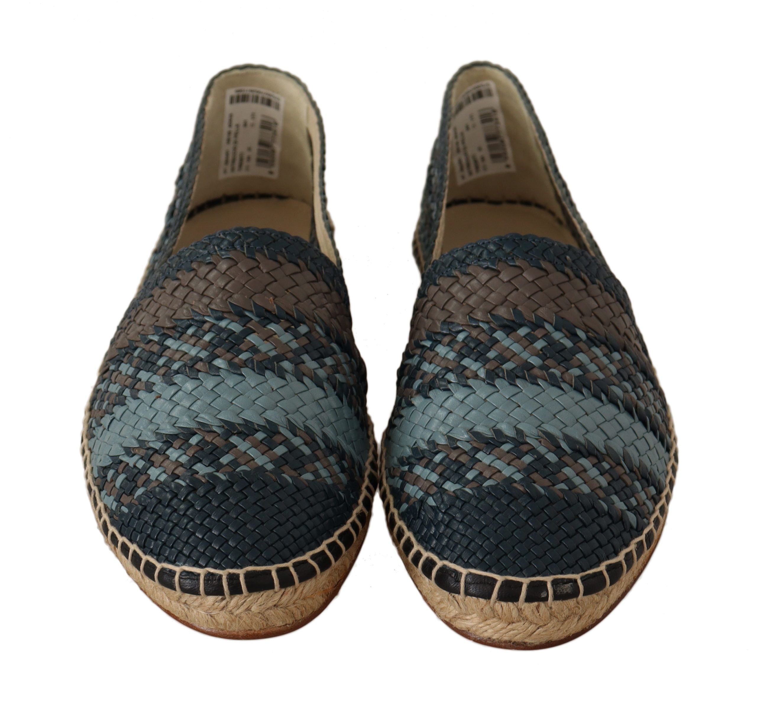 Dolce & Gabbana Blaue Grau Buffalo Espadrilles zum Hineinschlüpfen