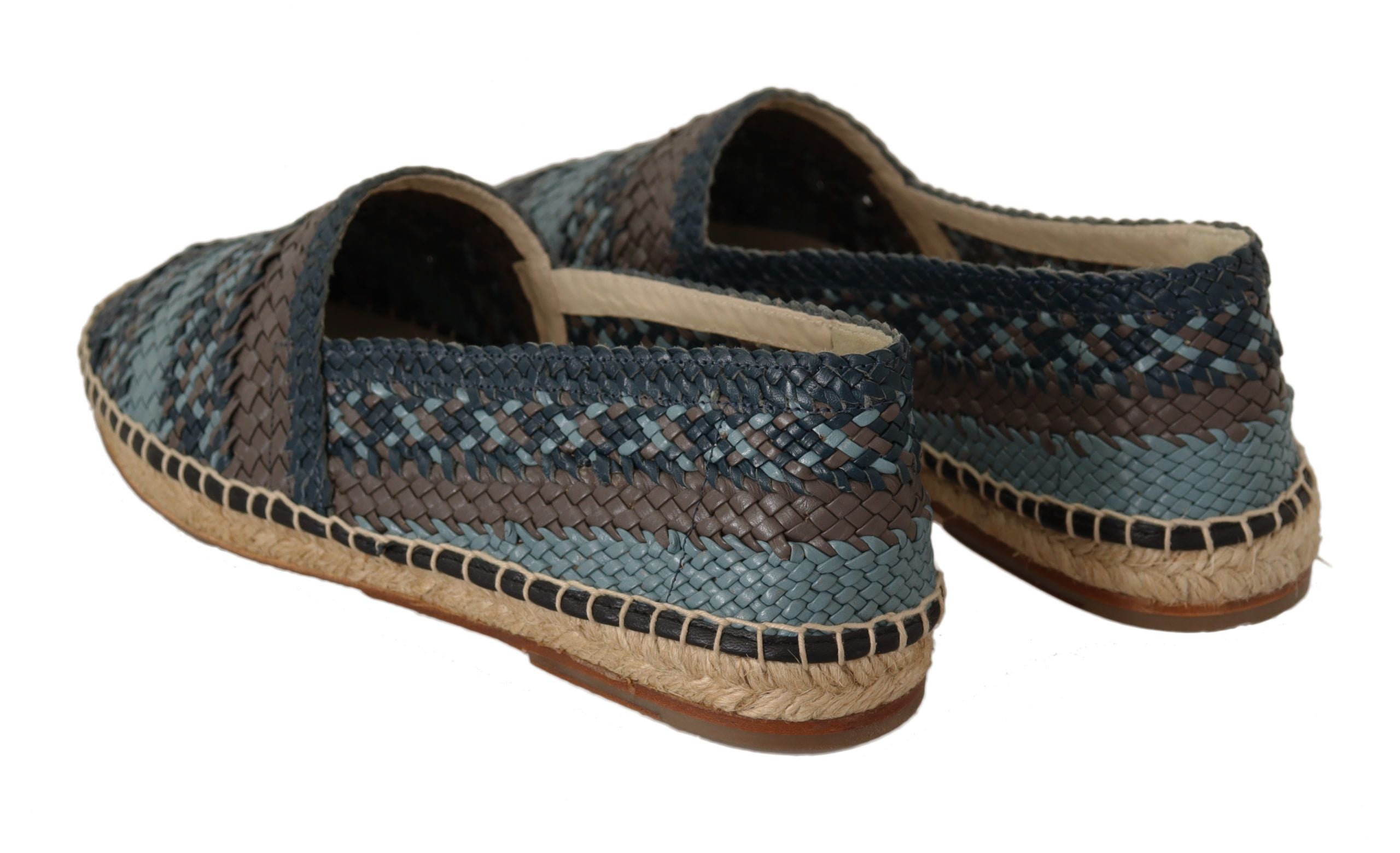Dolce & Gabbana Blaue Grau Buffalo Espadrilles zum Hineinschlüpfen