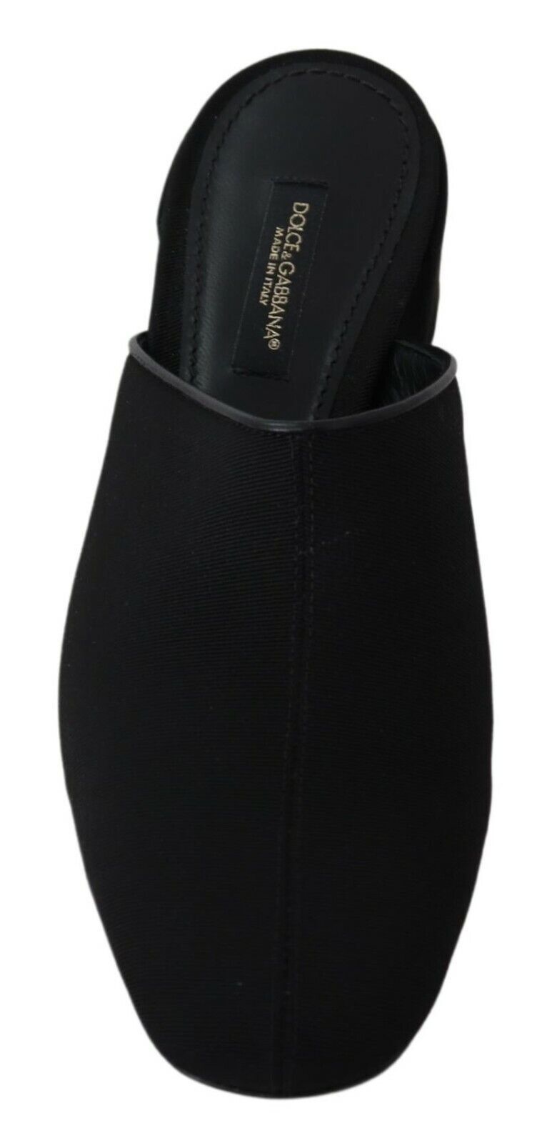 Dolce & Gabbana Schwarze Grosgrain-Sandalen Sandalen Frauen Schuhe